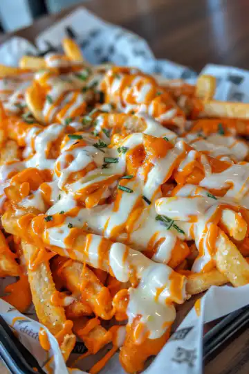 Buffalo Chicken Fries taken with iphone 15 pro max --iw 2 --ar 4:5 --v 6.0 --raw