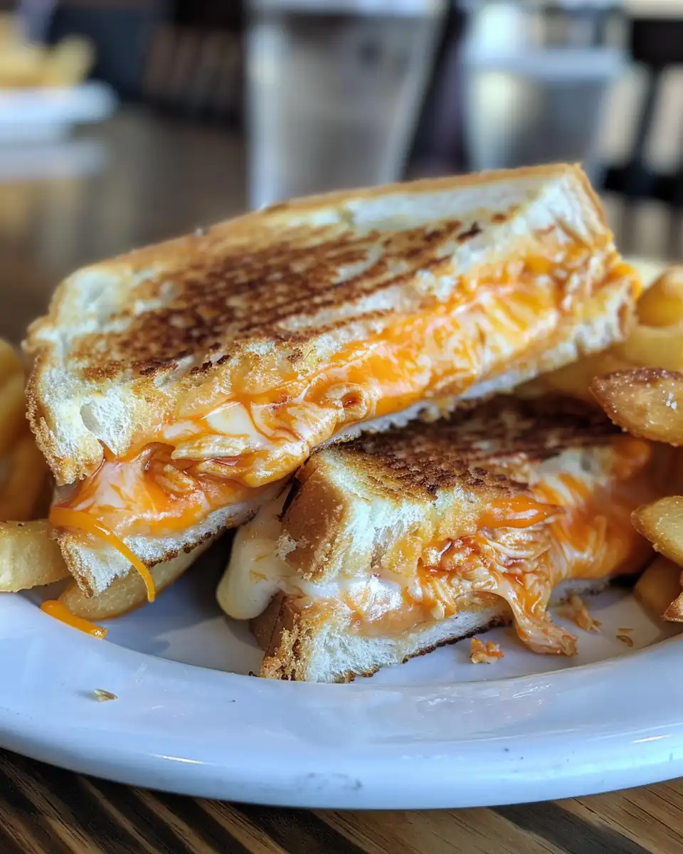 Ingredients for Buffalo Chicken Grilled Cheese sandwich