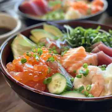 California Roll Sushi Bowls taken with iphone 15 pro max --iw 2 --ar 4:5 --v 6.0 --raw