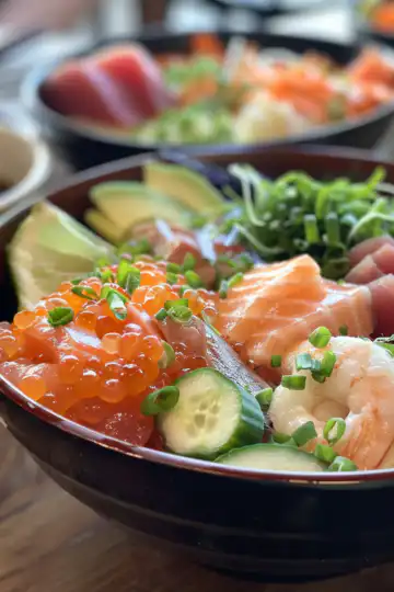 California Roll Sushi Bowls taken with iphone 15 pro max --iw 2 --ar 4:5 --v 6.0 --raw