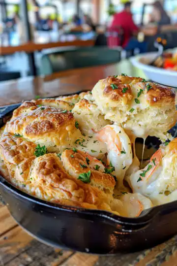 Cheddar Bay Biscuit Seafood Pot Pie taken with iphone 15 pro max --iw 2 --ar 4:5 --v 6.0 --raw