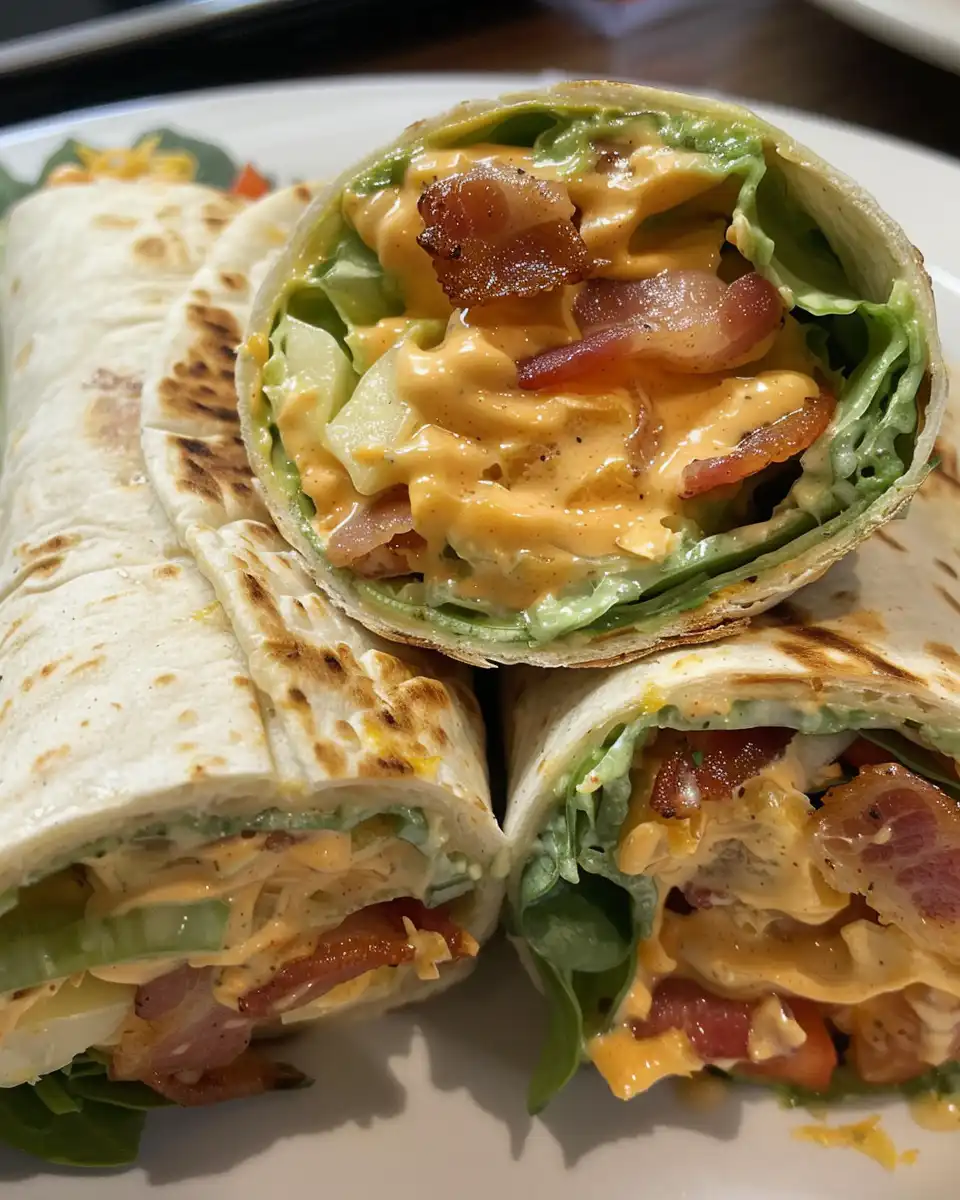 Cheesy bacon ranch chicken wraps fresh and ready to eat