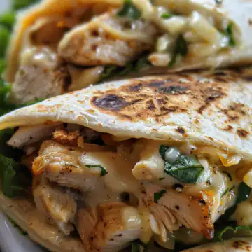 Cheesy Garlic Chicken Wraps taken with iphone 15 pro max --iw 2 --ar 4:5 --v 6.0 --raw