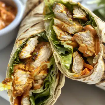 Cheesy Garlic Chicken Wraps taken with iphone 15 pro max --iw 2 --ar 4:5 --v 6.0 --raw