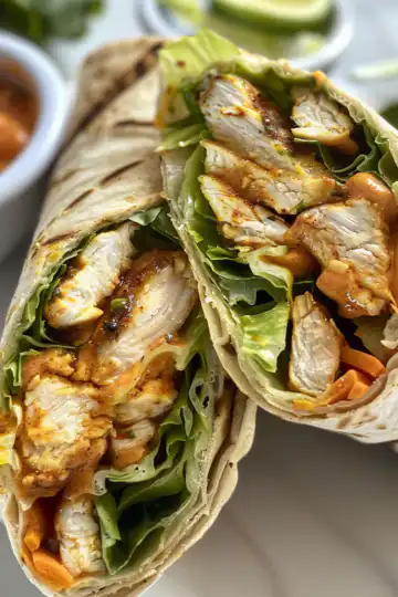 Cheesy Garlic Chicken Wraps taken with iphone 15 pro max --iw 2 --ar 4:5 --v 6.0 --raw
