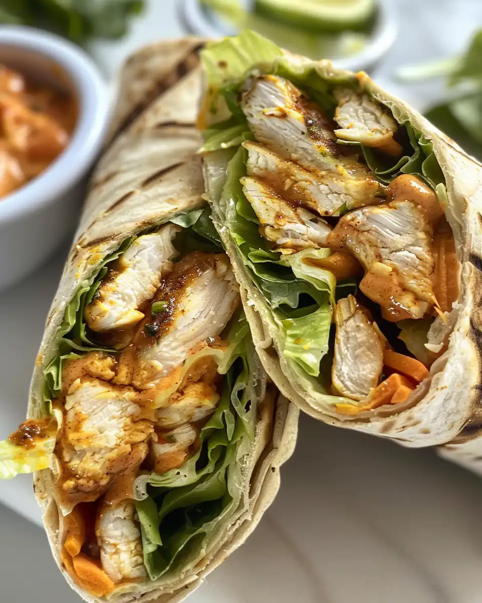 Close-up of cheesy garlic chicken wraps fresh from pressure cooker
