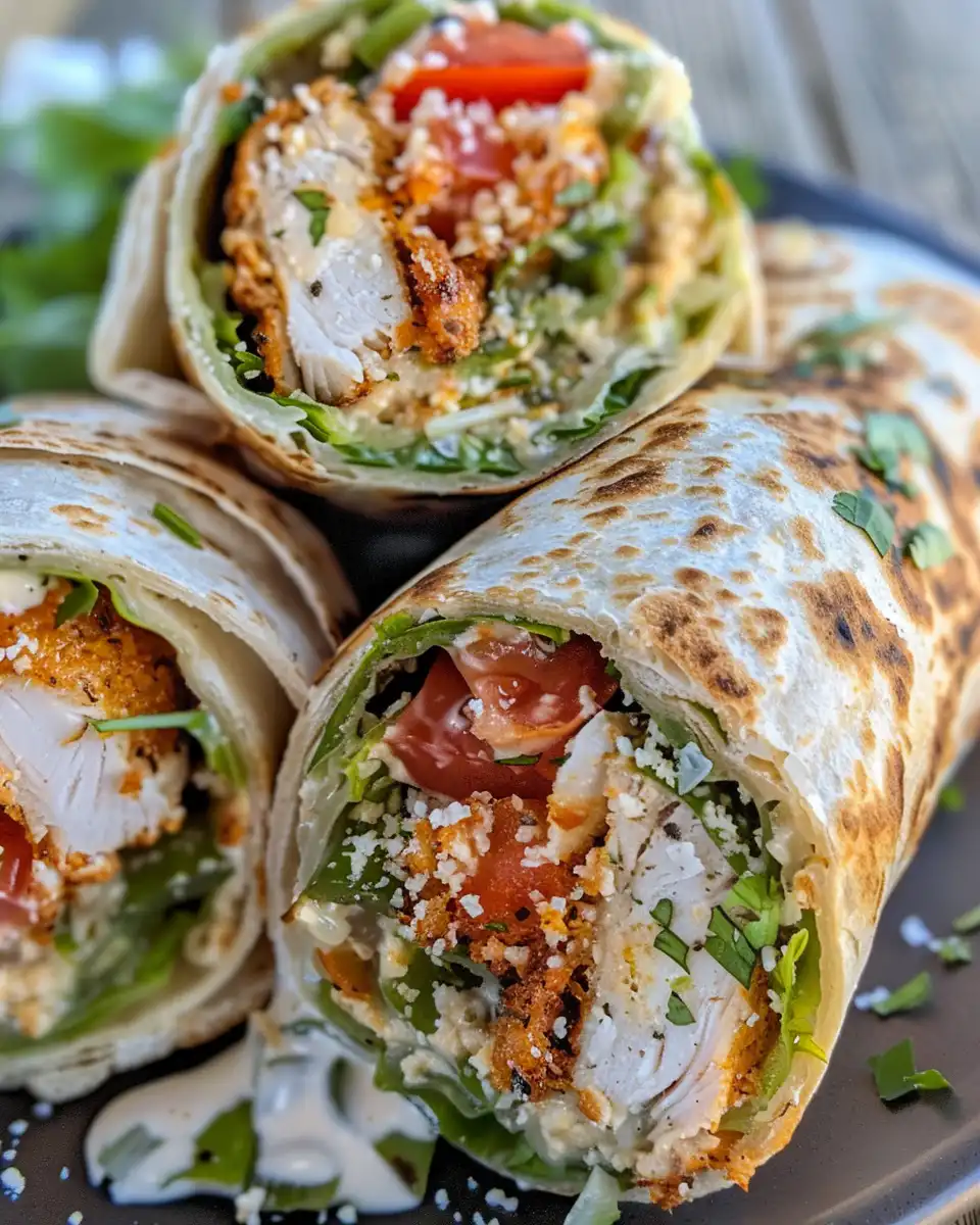 Mixing ingredients for cheesy garlic chicken wraps in a bowl