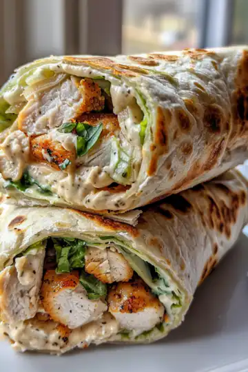 Cheesy Garlic Chicken Wraps taken with iphone 15 pro max --iw 2 --ar 4:5 --v 6.0 --raw