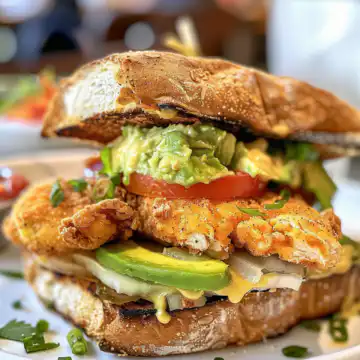 Chicken Avocado Melt Sandwich taken with iphone 15 pro max --iw 2 --ar 4:5 --v 6.0 --raw