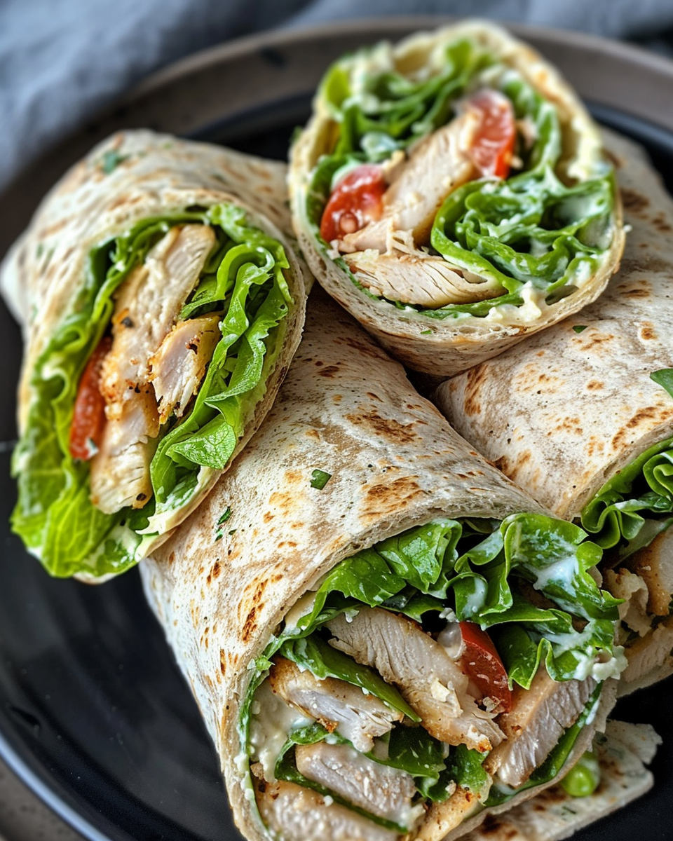Pressure cooker chicken wrap with tahini and crispy panko crumbs