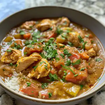 Chicken Etouffee taken with iphone 15 pro max --iw 2 --ar 4:5 --v 6.0 --raw