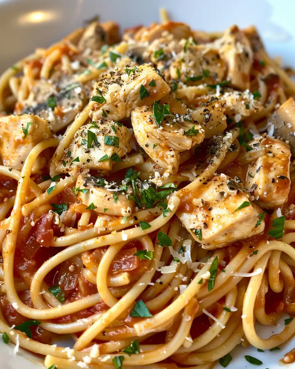 Ingredients prepared for garlic parmesan chicken pasta