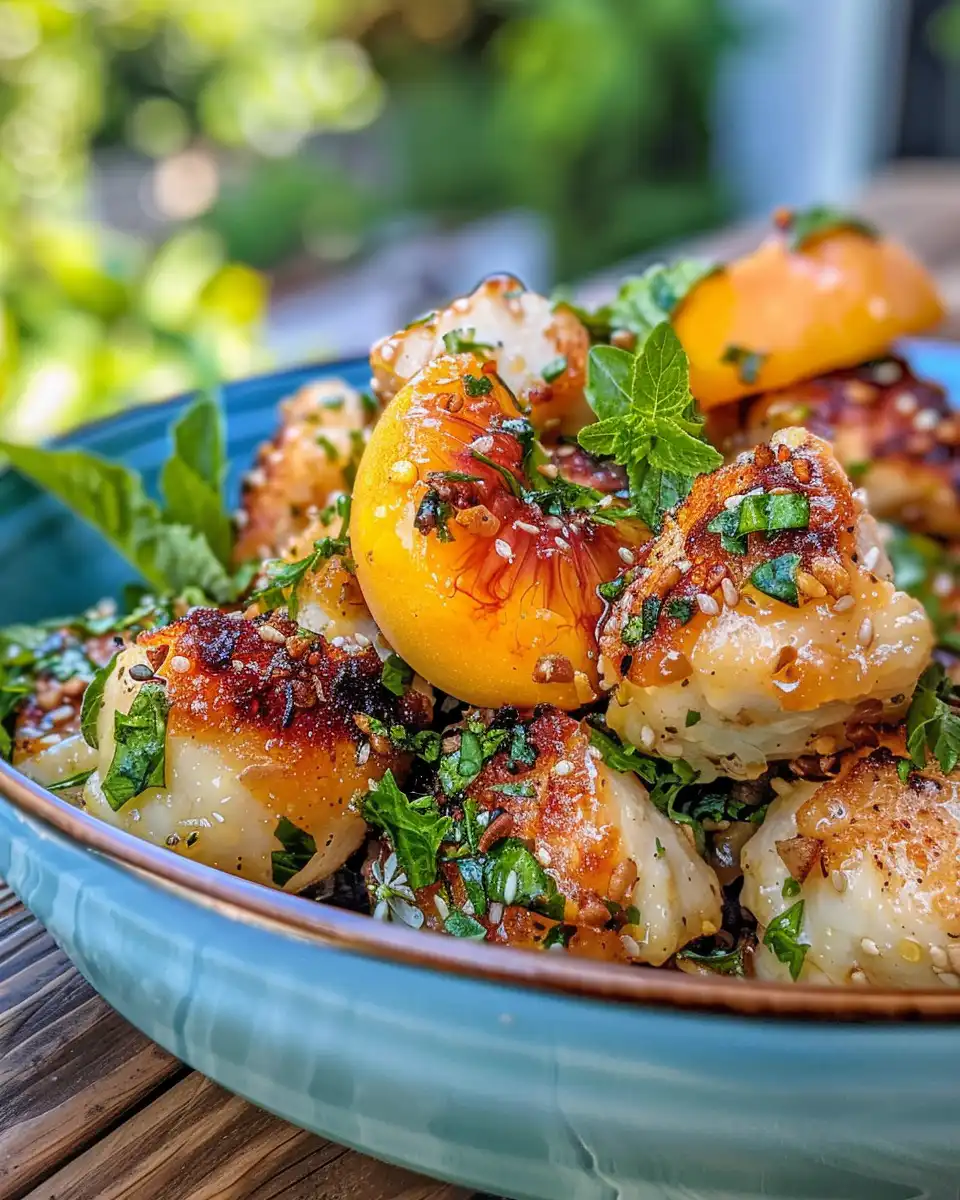 Pressure cooker releasing steam while cooking chicken with peaches