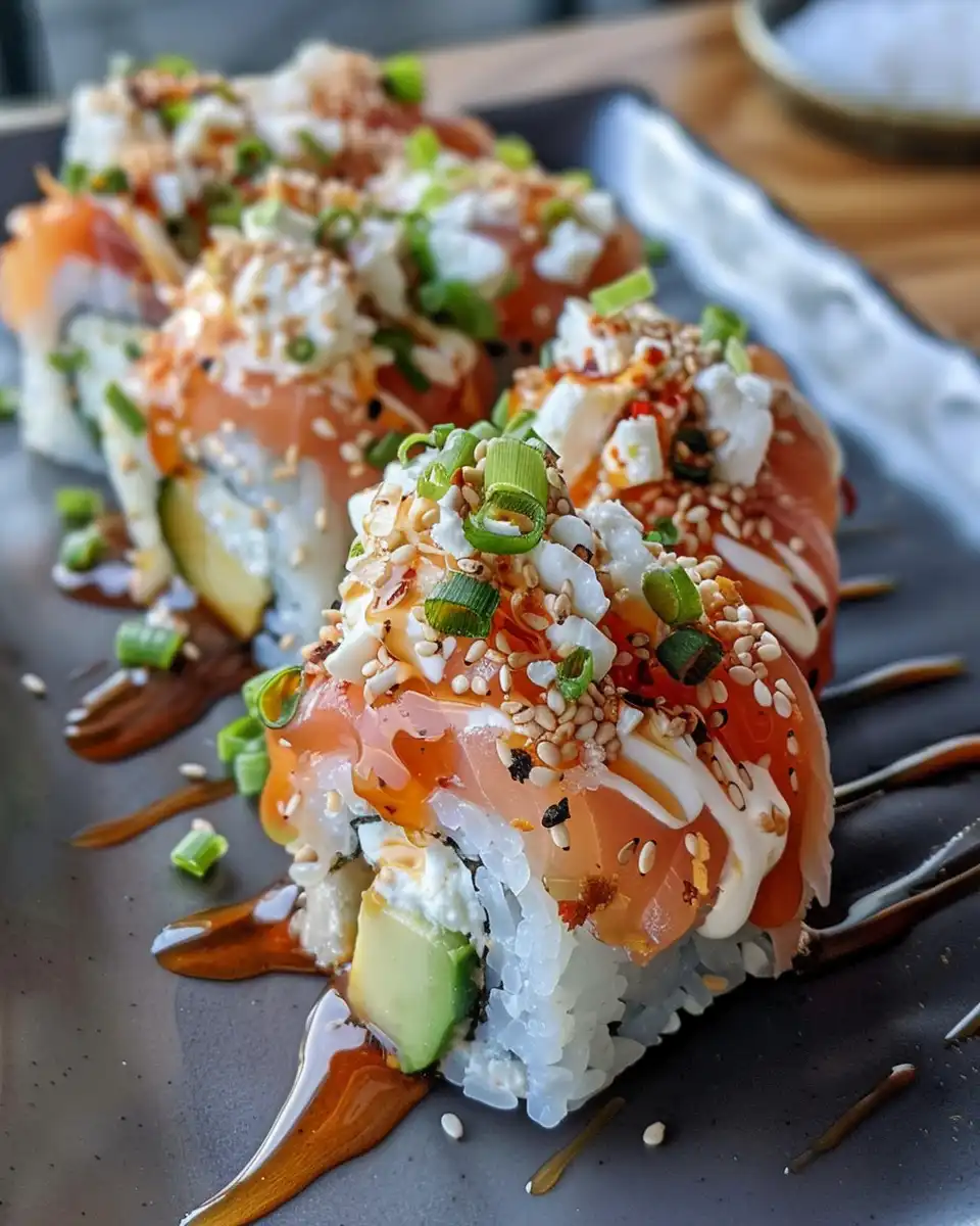 Close up of finished chili honey feta rolls showing creamy feta filling and golden crust