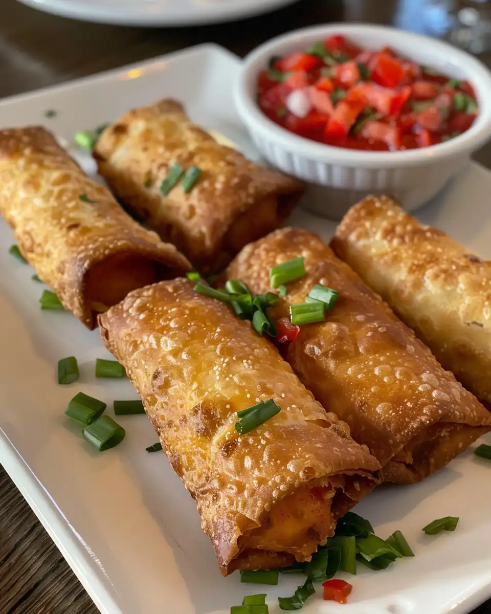 Crispy Southwestern egg rolls ready to enjoy
