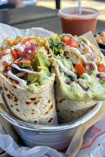 Chipotle Ranch Grilled Chicken Burrito taken with iphone 15 pro max --iw 2 --ar 4:5 --v 6.0 --raw
