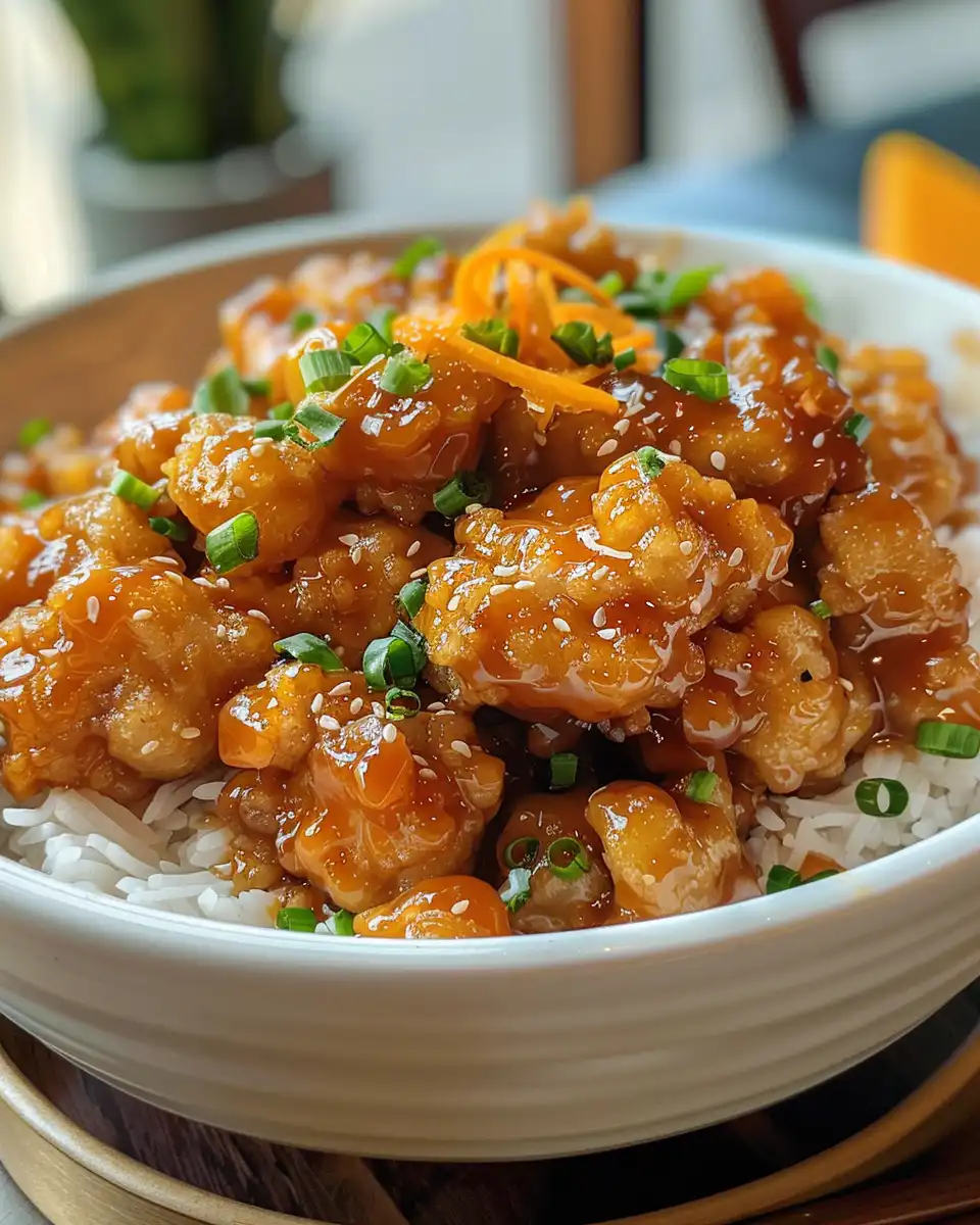 Fresh ingredients for classic orange chicken with peppers and garlic