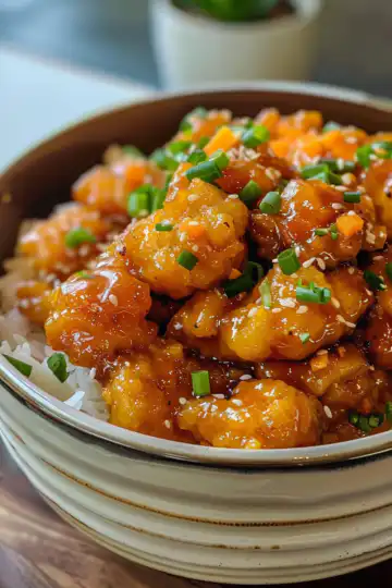 Classic Orange Chicken taken with iphone 15 pro max --iw 2 --ar 4:5 --v 6.0 --raw