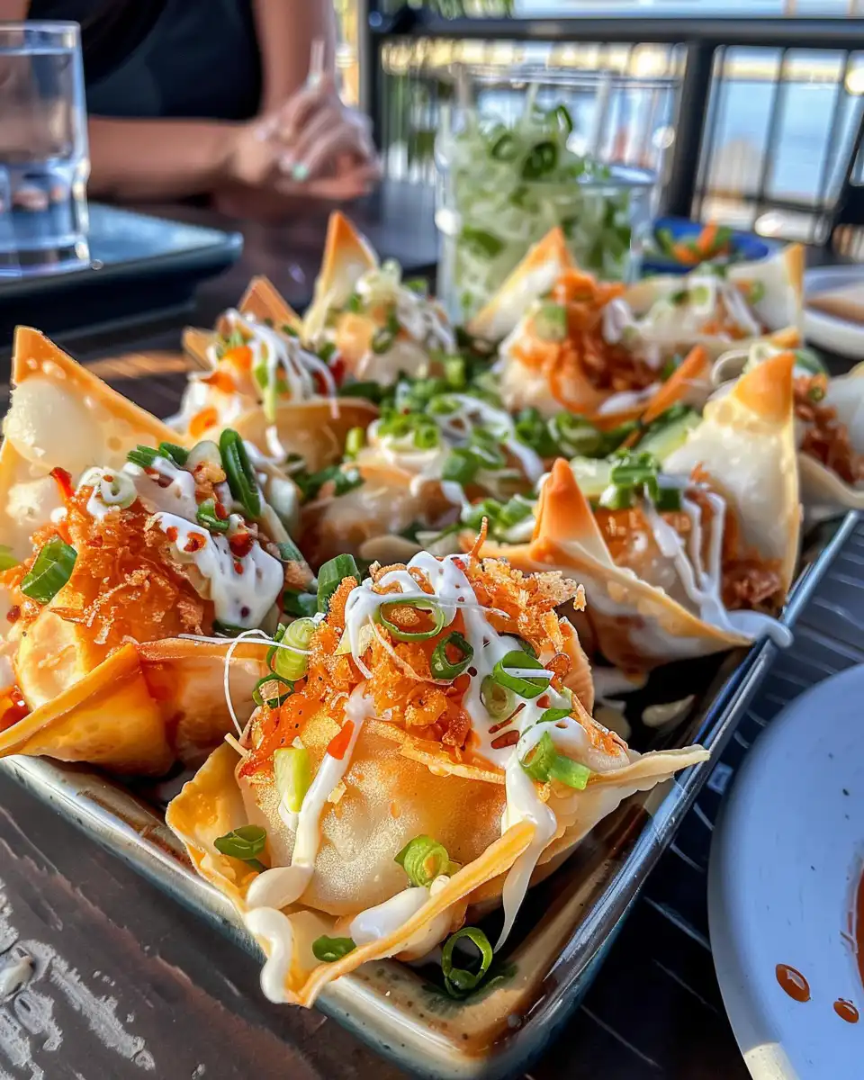 Golden crab rangoons cooking in pressure cooker