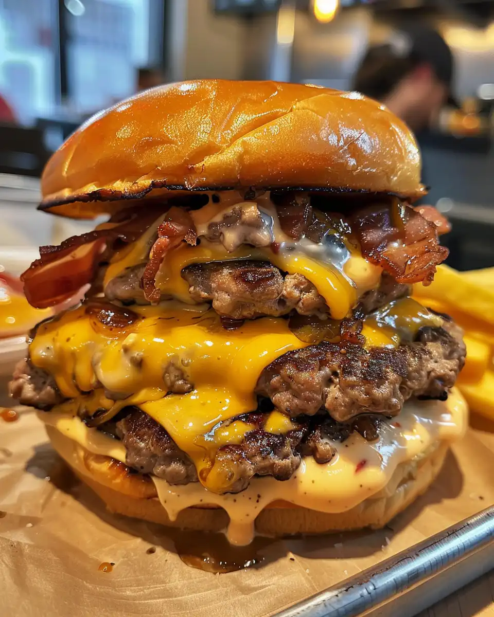 Ingredients for Crack Burgers including ground beef, cheddar, sour cream and bacon crumbles