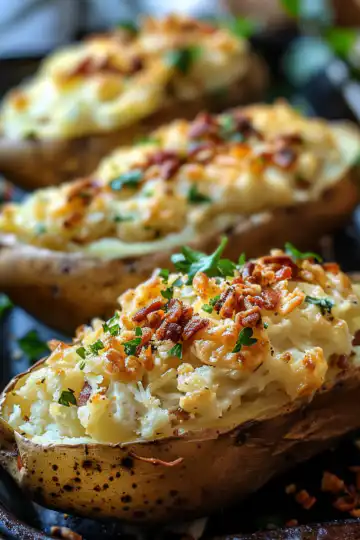 Crack Chicken Stuffed Baked Potatoes taken with iphone 15 pro max --iw 2 --ar 4:5 --v 6.0 --raw