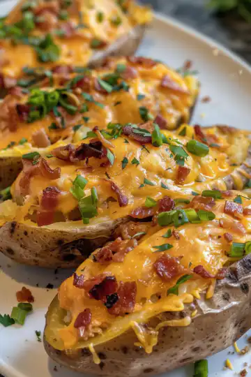 Crack Chicken Stuffed Baked Potatoes taken with iphone 15 pro max --iw 2 --ar 4:5 --v 6.0 --raw