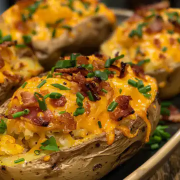 Crack Chicken Stuffed Baked Potatoes taken with iphone 15 pro max --iw 2 --ar 4:5 --v 6.0 --raw
