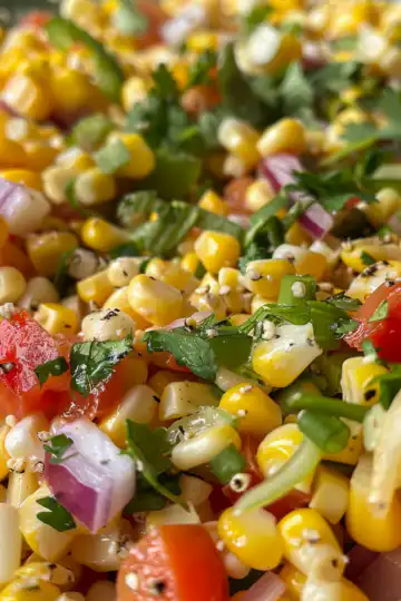 Crack Corn Salad taken with iphone 15 pro max --iw 2 --ar 4:5 --v 6.0 --raw