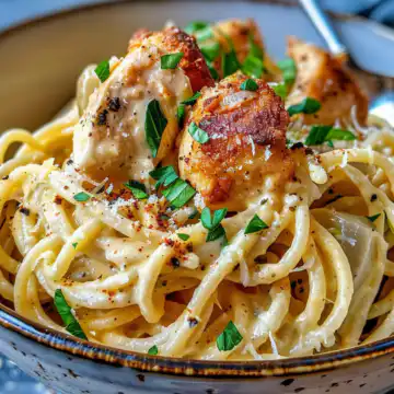 Creamy Cajun Chicken Spaghetti with Garlic taken with iphone 15 pro max --iw 2 --ar 4:5 --v 6.0 --raw
