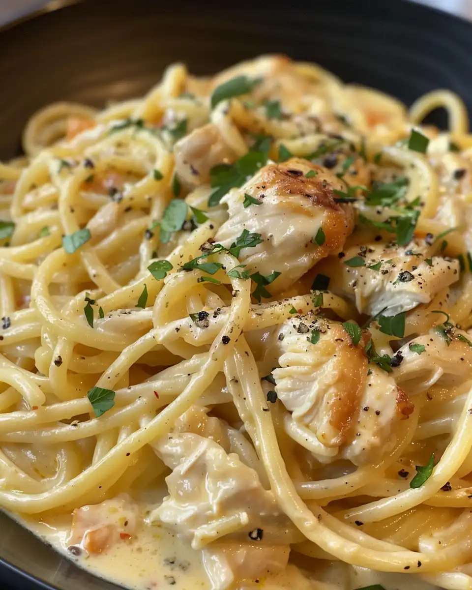 Creamy Cajun chicken pasta cooking in pressure cooker