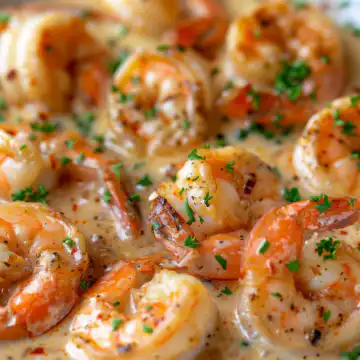 Creamy Garlic Shrimp (15 mins) taken with iphone 15 pro max --iw 2 --ar 4:5 --v 6.0 --raw