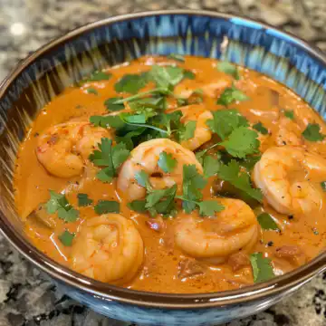 Creamy Seafood and Shrimp Chili taken with iphone 15 pro max --iw 2 --ar 4:5 --v 6.0 --raw