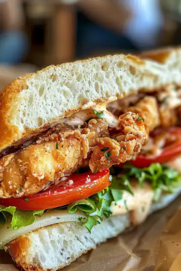 Crispy Chicken Caesar Sandwich taken with iphone 15 pro max --iw 2 --ar 4:5 --v 6.0 --raw