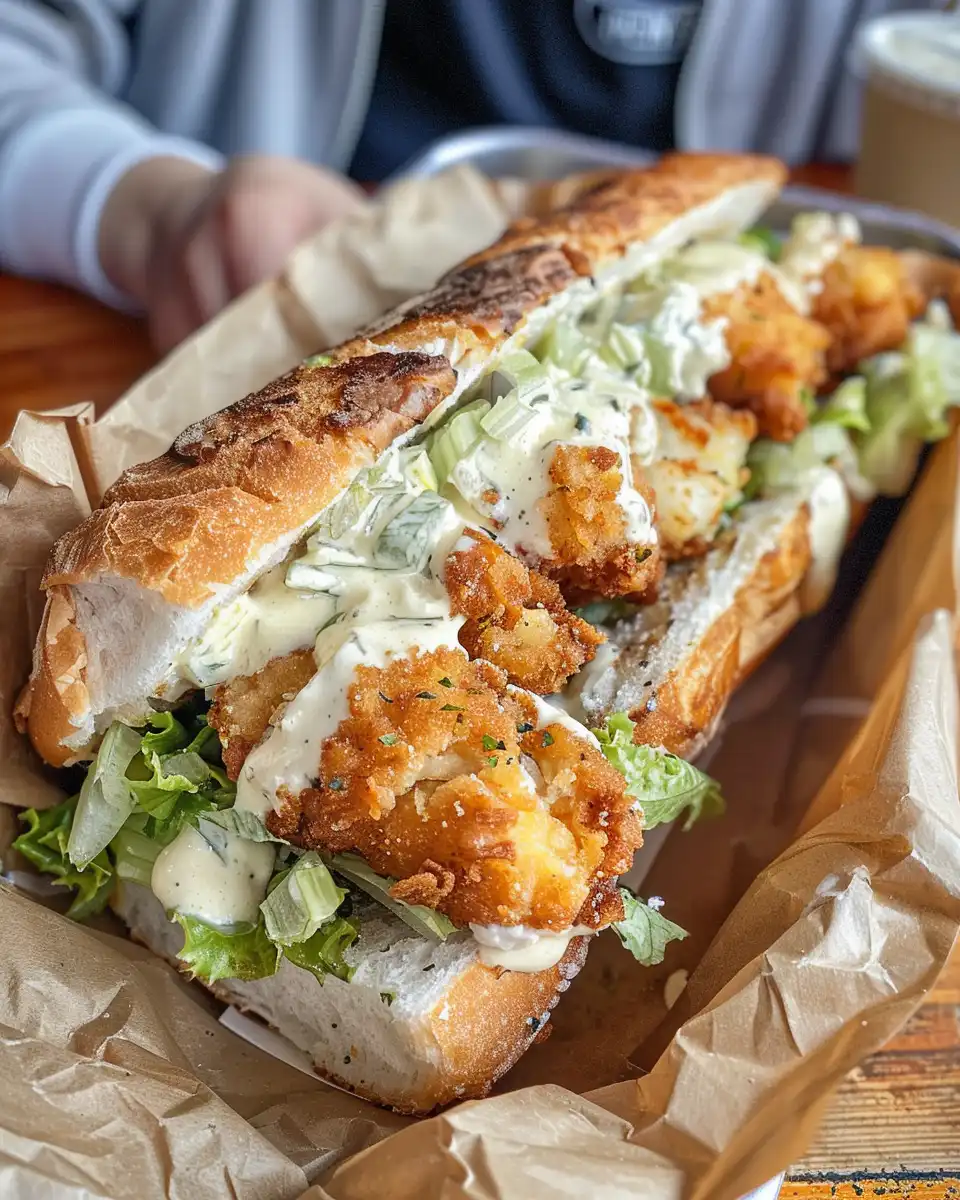 Fully assembled crispy chicken Caesar sandwich served on plate