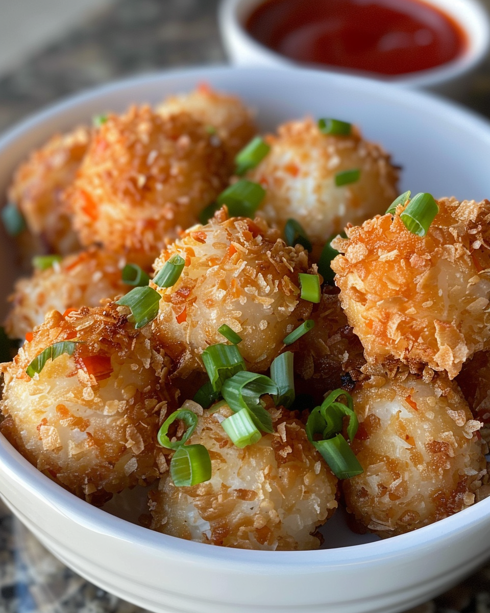Golden crispy crab rangoon bombs fresh from the pressure cooker