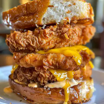 Crispy French Toast Fried Chicken Sandwich taken with iphone 15 pro max --iw 2 --ar 4:5 --v 6.0 --raw