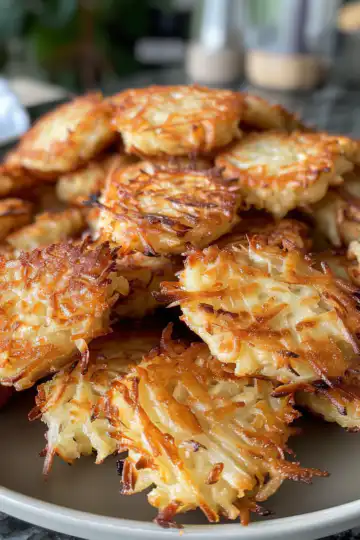 Crispy Hash Browns taken with iphone 15 pro max --iw 2 --ar 4:5 --v 6.0 --raw