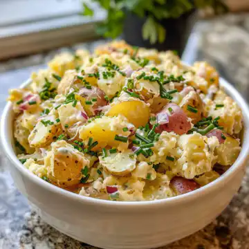 Crispy Smashed Potato Salad taken with iphone 15 pro max --iw 2 --ar 4:5 --v 6.0 --raw