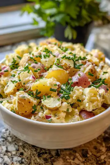 Crispy Smashed Potato Salad taken with iphone 15 pro max --iw 2 --ar 4:5 --v 6.0 --raw