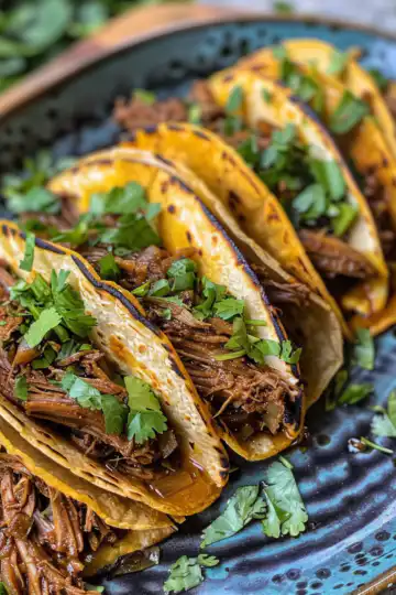 Crock Pot Birria Tacos taken with iphone 15 pro max --iw 2 --ar 4:5 --v 6.0 --raw