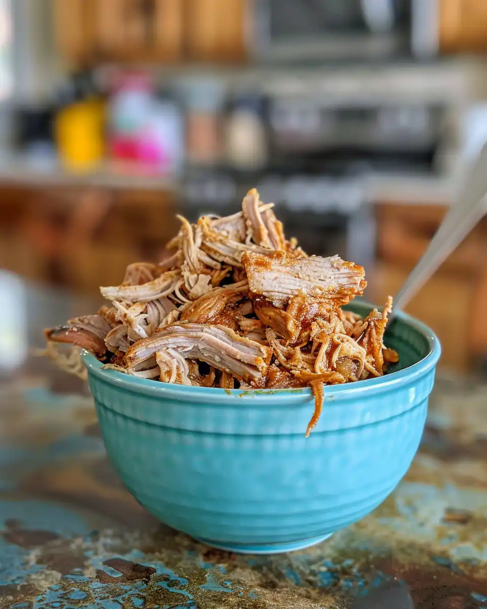 Ingredients laid out for crock pot BBQ pulled chicken including spices and sauce
