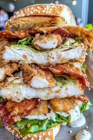 Crunchy Chicken Caesar Sandwich taken with iphone 15 pro max --iw 2 --ar 4:5 --v 6.0 --raw