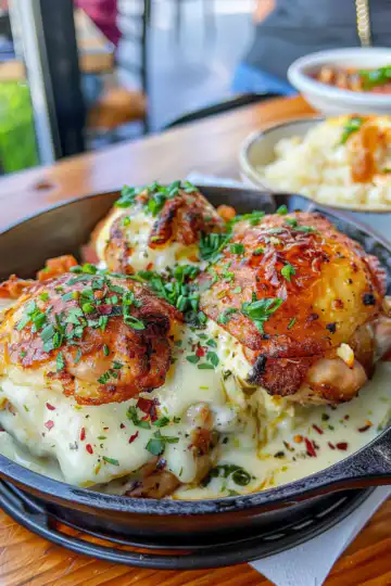 Delicious Southern Smothered Chicken taken with iphone 15 pro max --iw 2 --ar 4:5 --v 6.0 --raw