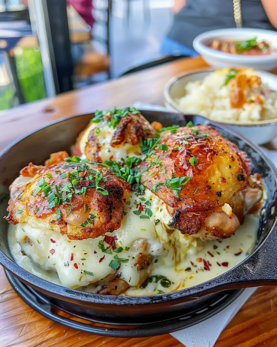 Steam rising from Southern smothered chicken in pressure cooker