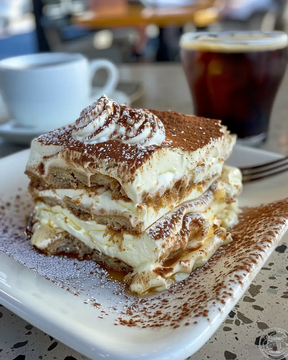 Final creamy protein-packed cottage cheese tiramisu served chilled