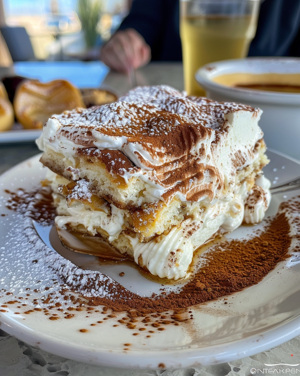 Creamy cottage cheese tiramisu steaming in pressure cooker