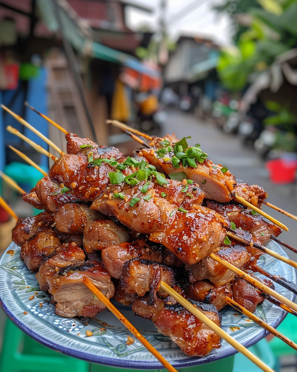 Ingredients laid out for Filipino pork barbecue marinade and glaze