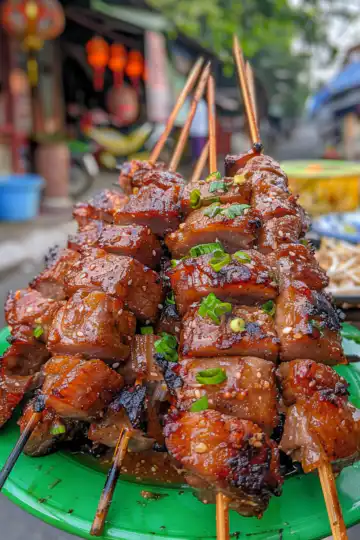 Easy Filipino Pork Barbecue taken with iphone 15 pro max --iw 2 --ar 4:5 --v 6.0 --raw