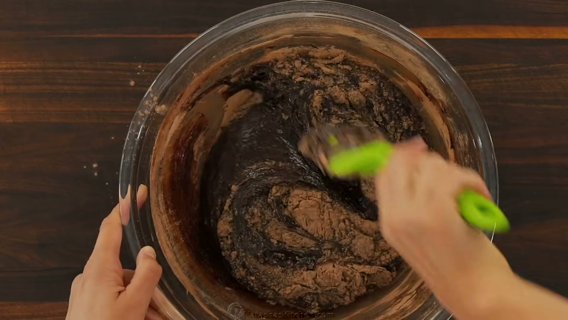 Close-up of easy fudgy brownies showing the texture and color detail