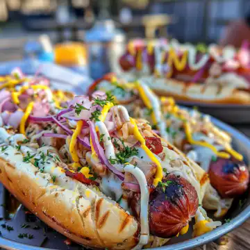 Firecracker Hot Dogs taken with iphone 15 pro max --iw 2 --ar 4:5 --v 6.0 --raw